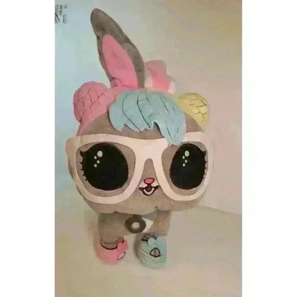 LOL Surprise Sweet Hop Hop Bon Bon Bunny Plush Glasses Stuffed Animal Pillow - Picture 1 of 9
